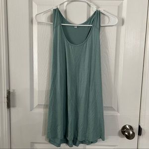 Tank top xl teal racerback cross detail